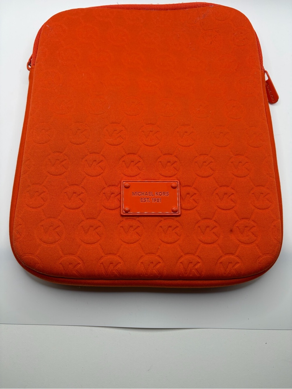 Michael Kors Orange MK Logo I Pad Sleeve
